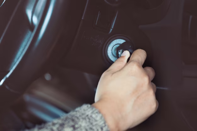 Ignition key in the on position